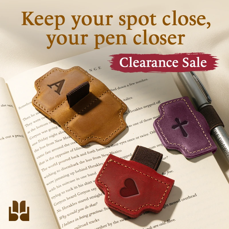 BygoneMark - LAST DAY 70% OFF - Personalized Magnetic Leather Pen Holder Bookmark
